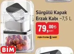 SÜRGÜLÜ KAPAK ERZAK KABI ~7,5 L SÜRGÜLÜ KAPAK ERZAK KABI ~7,5 L